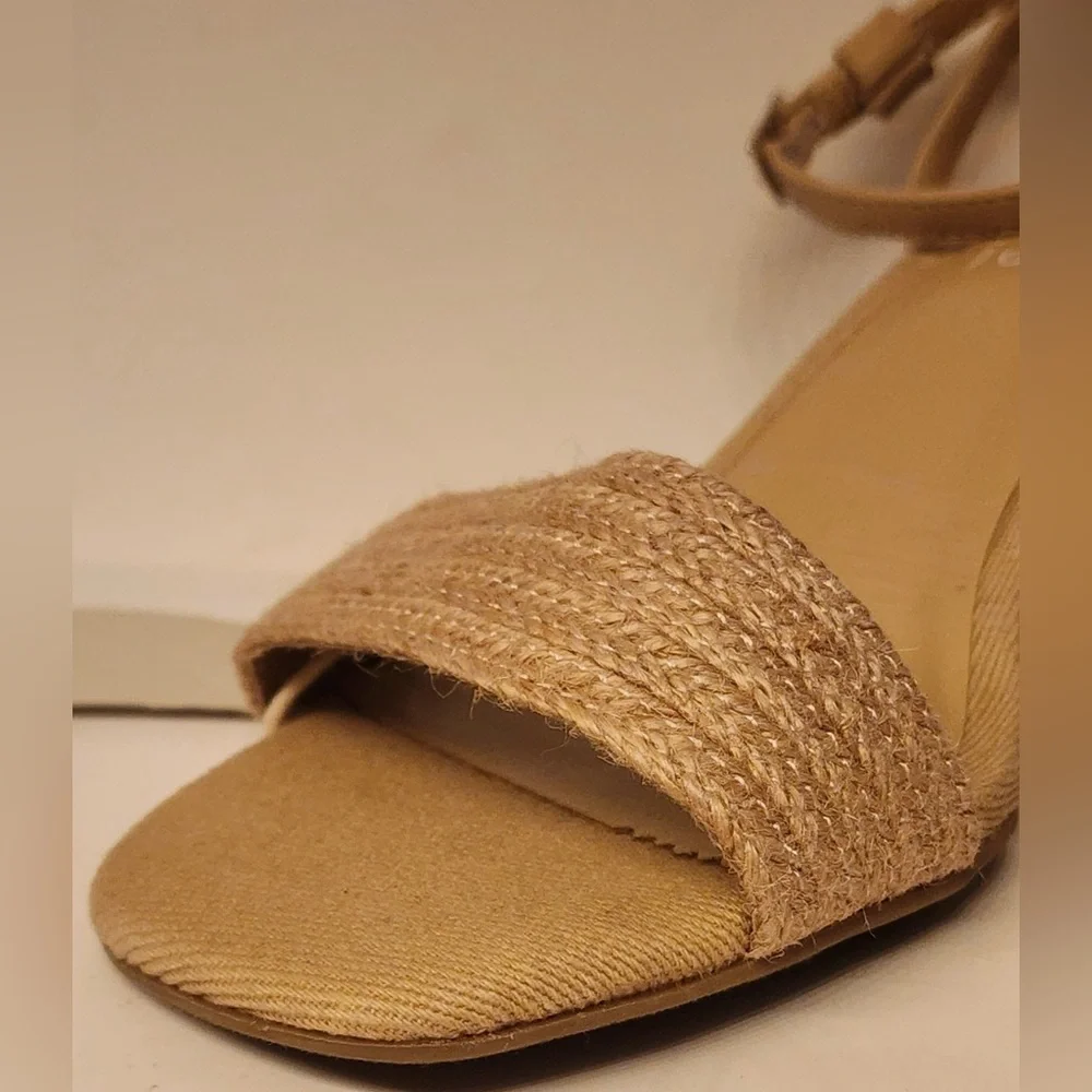 Joie Lila Wedge Leather Sandals Women’s Tan Size 8.5